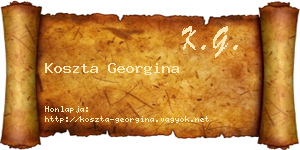 Koszta Georgina névjegykártya